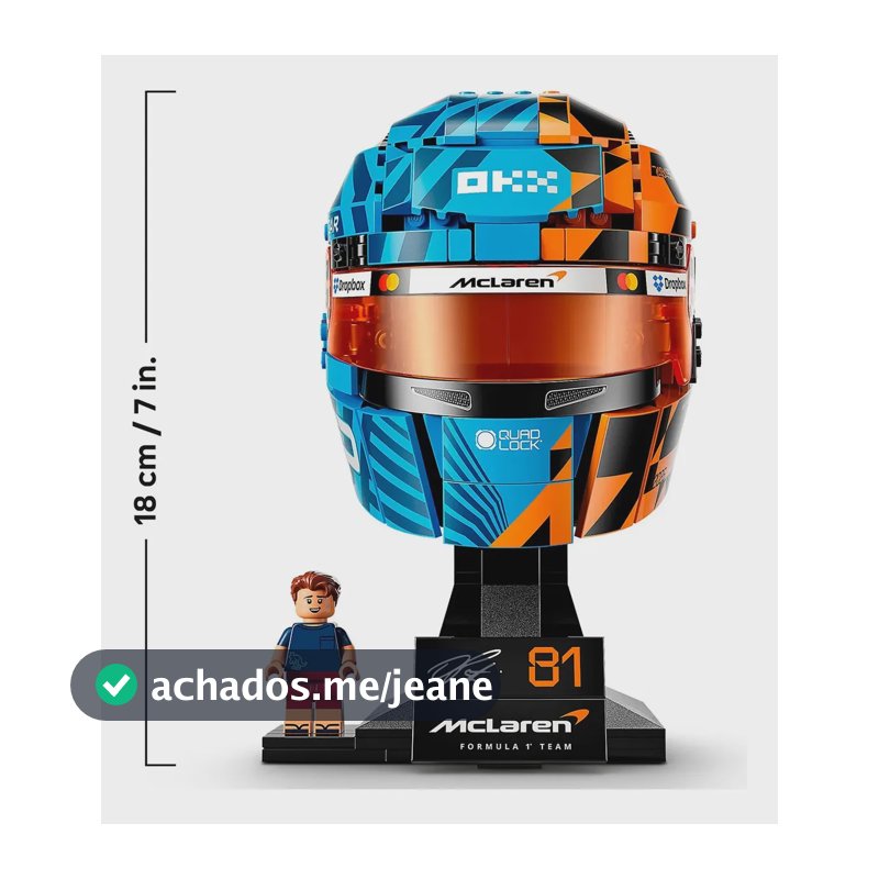 Capacete Lego Mclaren Mastercard F1 Team Oscar Piastri 793 Óscar Piastri
