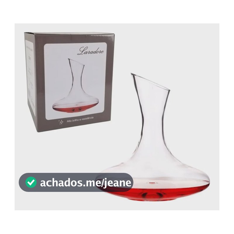 Decanter Em Cristal - Decantador Aerador De Vinho 1,6 Litro