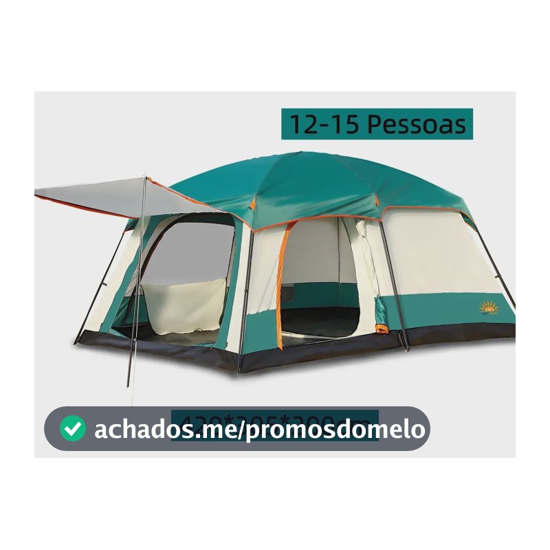 New Hawaii Barraca Camping Acampamento Impermeável 8-12 Pessoas Grande Família 420305200cm Upf50+ Verde