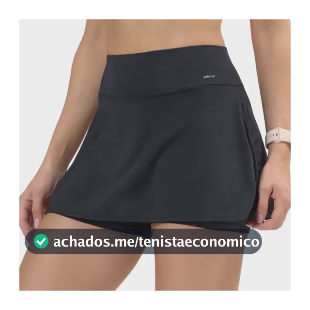 Short Saia Academia Beach Tennis Zero Transparência Selene
