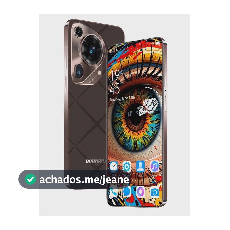 Smartphone Celular Bobarry P70 Ultra 5G 512GB 16GB RAM Dimensity 9200 Android 16 Câmera 64MP Selfie 32MP Tela 6,82 3840x2160 Bateria 6500mAh Dual SIM GPS Bluetooth 5.4 Marrom