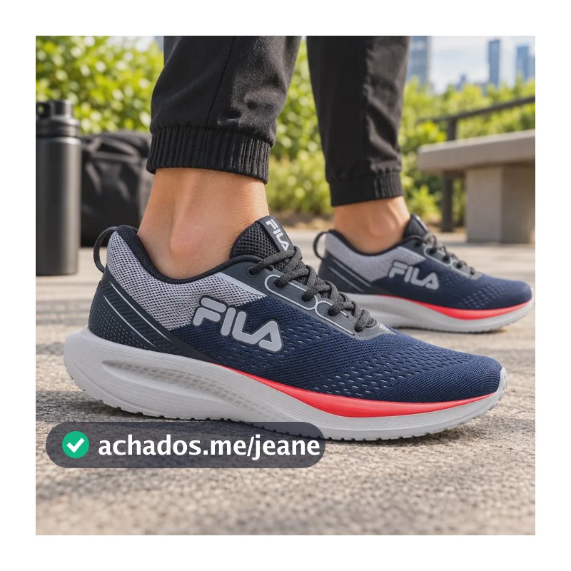 Tênis Fila Masculino Rise Up Esportivo Treino Original Marinho/prata Liso 40 40