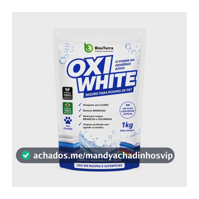 Percarbonato De Sodio Oxigenio Ativo Roupas Coloridas 1kg
