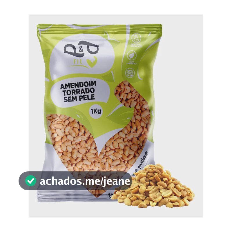 Amendoim Torrado Sem Sal 1kg - P&p