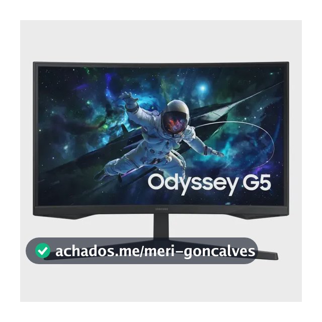 Monitor Gamer Samsung Odyssey G5, 27 , Qhd, 165hz Cor Preto