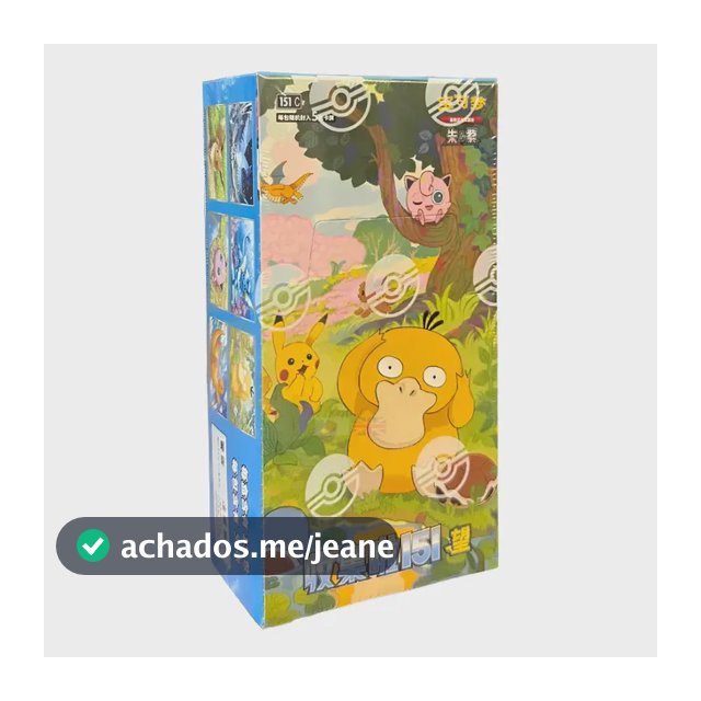 Mini Booster Box Pokémon 151 Hope Psyduck Pikachu Chinesa Psyduck Chinês
