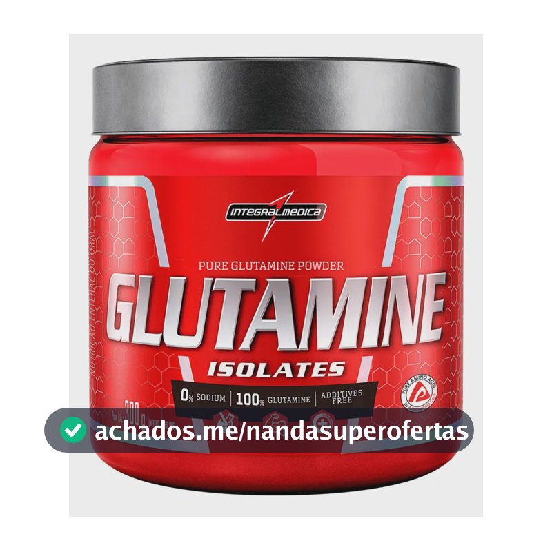 Glutamina Integralmédica em pó Sem sabor x 300g