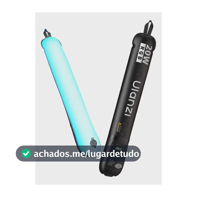 Ulanzi Ua20c 20w Rgb Barra Led Inflável Iluminador Bastão 127/220v Preto Rgb