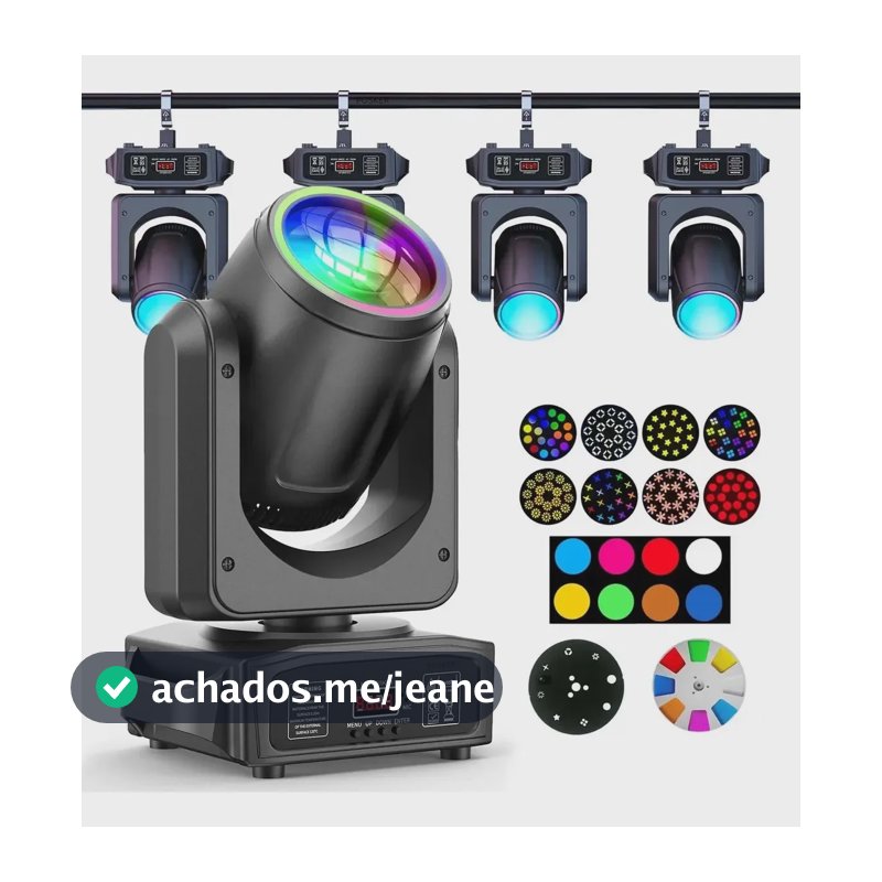 Moving Head Beam 250w Led Rgbw Prisma E Gobo Giratório Dmx 127/220v