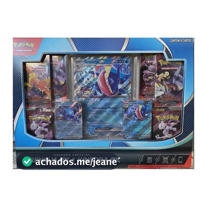 Box Pokémon Greninja Ex E Kingdra Ex Rivais Predestinados