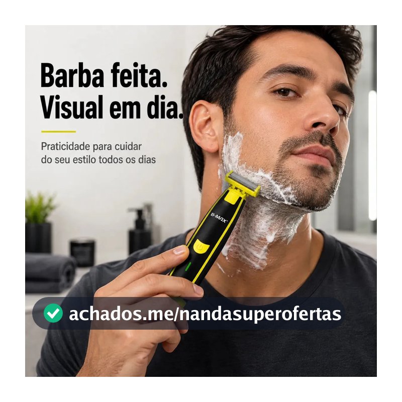 Aparador De Pelos Elétrico Prova D'água Barbear E Depilar Portátil 120 Minutos Com Pentes