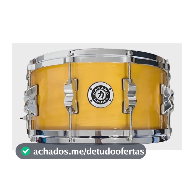 Caixa Nagano 14x6,5 Birch Laqueado Aro Die Cast 10 Afinações Natural