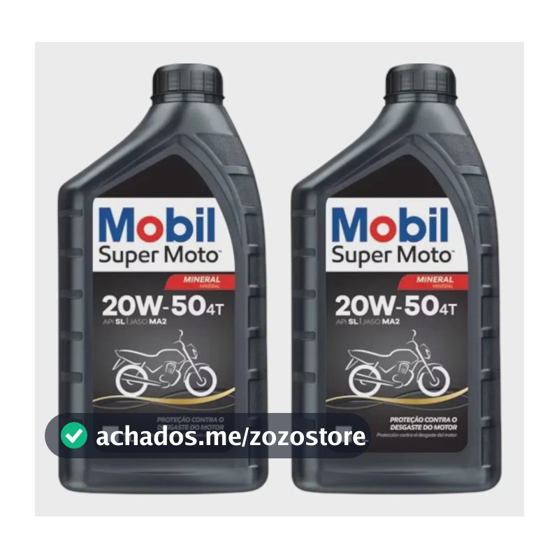 2 litros Mobil Super Moto 4t 20w-50 Para Moto/quadriciclo