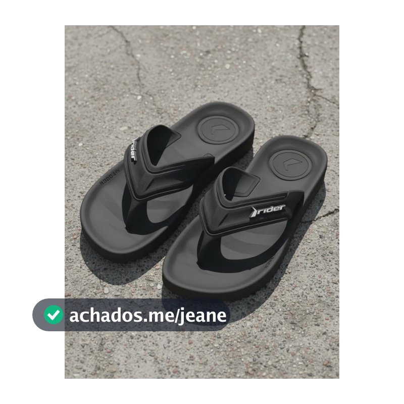 Chinelo Rider Trace Dedo Masculino Original Confortável Leve Preto/branco Rider 39.40 Br