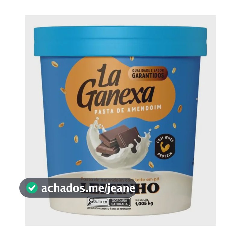 Pasta de amendoim La Ganexa sabor leitinho 1,005kg