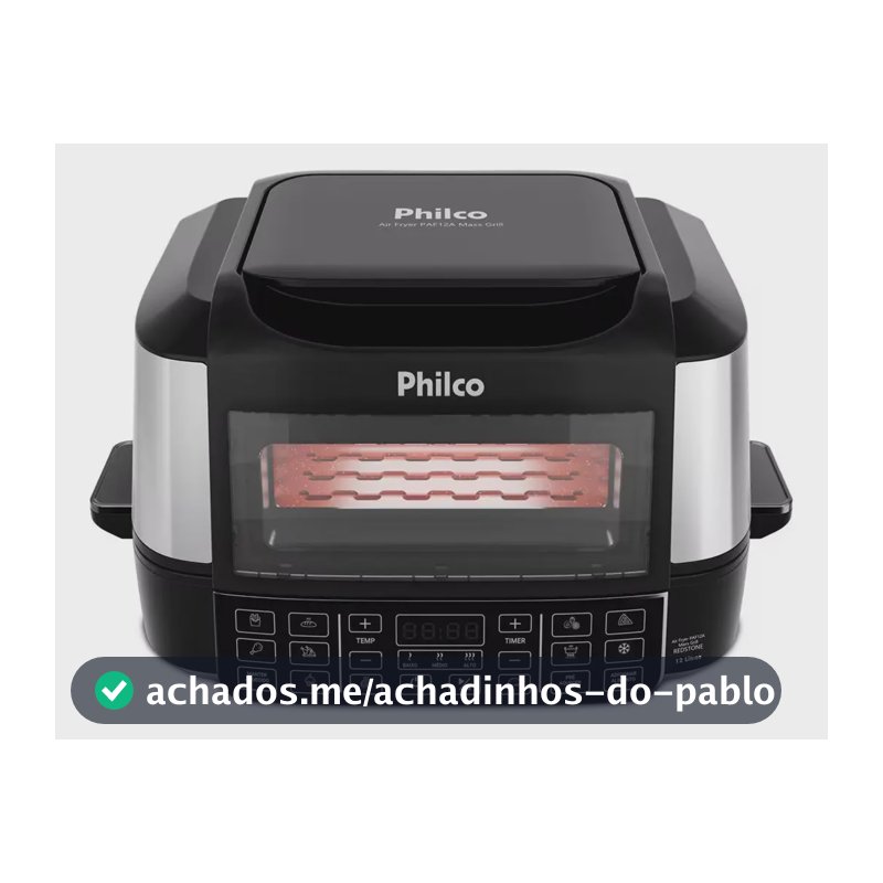 Fritadeira Elétrica Air Fryer Philco PAF12A Barbecue Digital 12L Preta - 220V