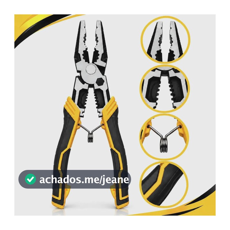 Alicate Universal Multifuncional 9 Corta Descasca Crimpa Fio