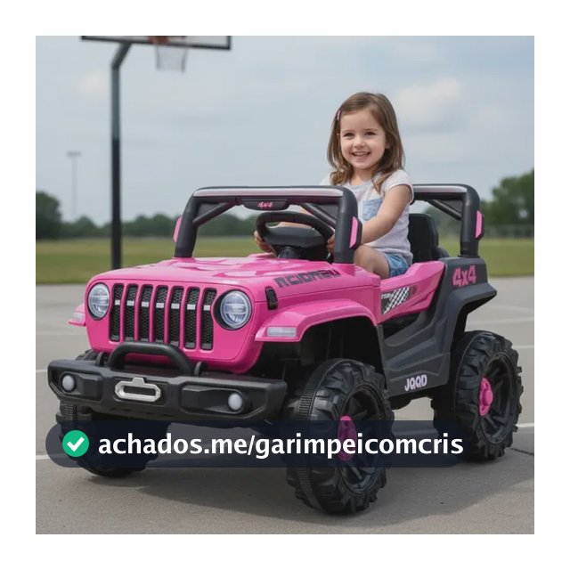 Jipe Infantil Elétrico 12v Carrinho Controle Remoto Música Brinq Kids