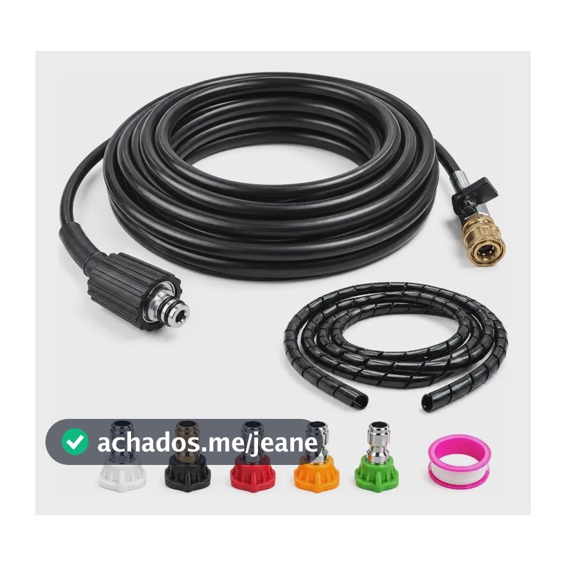 Mangueira Lavadora Alta Pressão 10m Kit Para Wap /karcher 10m