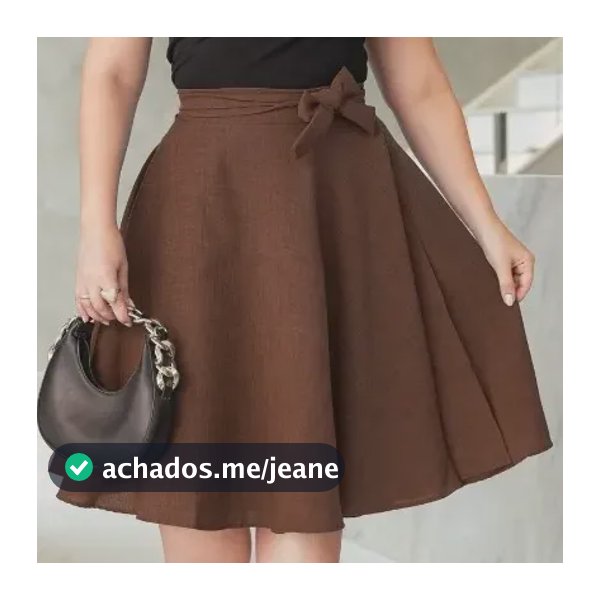 Saia Midi Gode Envelope Moda Evangélica