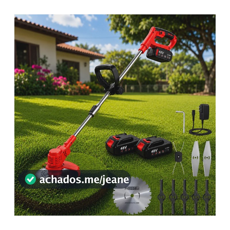 Aparador De Grama Elétrico Knakasaki 48v 10000rpm Potente 127/220v Verde