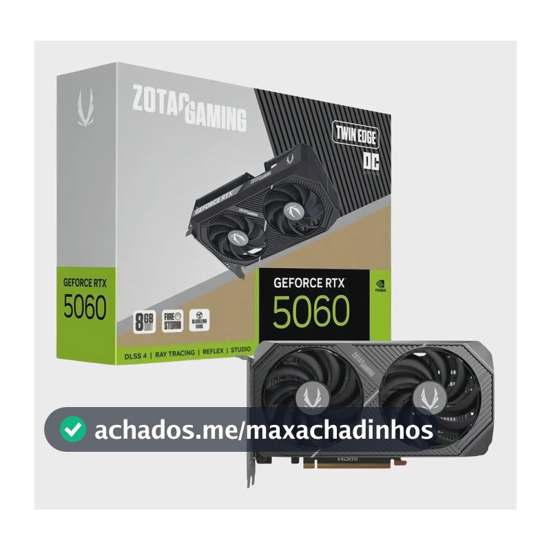 Zotac Rtx 5060 Twin Edge Placa Vídeo 8gb Gddr7 Cooling Ar