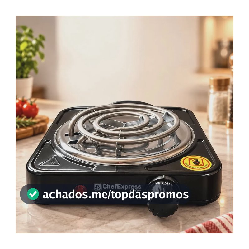 Fogão Elétrico Portátil 1 Boca 110v Ou 22ov Para Camping 127v