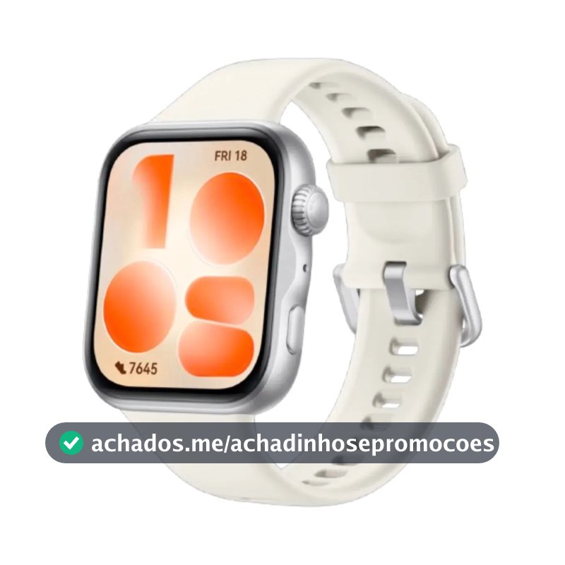 Smartwatch HUAWEI WATCH FIT 5 AMOLED de 182" Design Leve Mini Treino Bateria com Até 10 Dias 64 GB Gerenciamento Avançado da Saúde Monitor do Sono SpO2 GPS Compatível com iOS e Android Branco