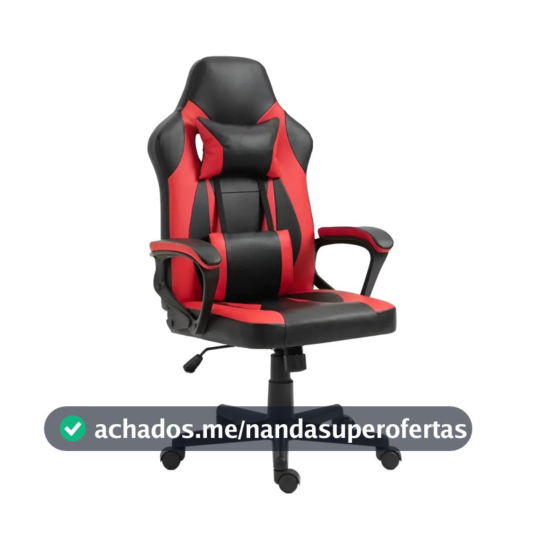 Cadeira Gamer Otello 100 Preto E Vermelho Material Do Estofamento Couro Sintético