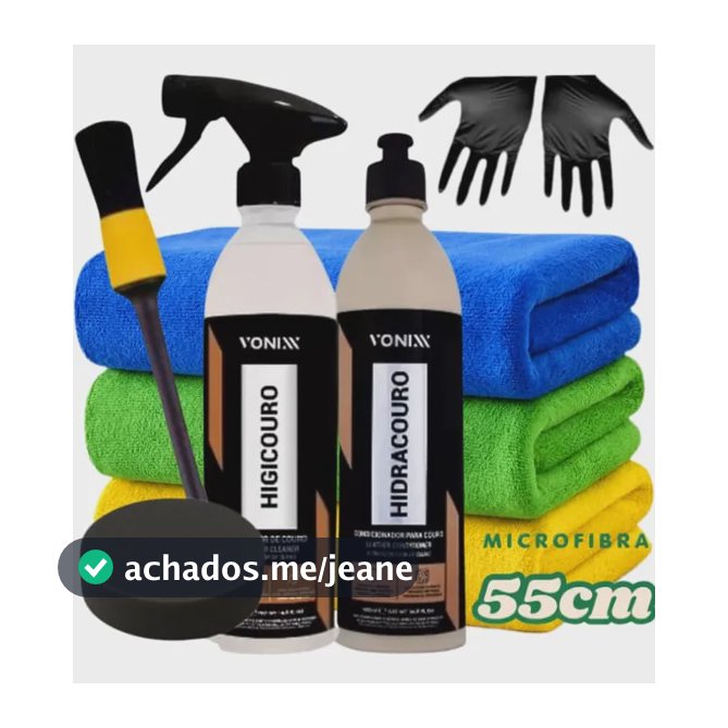 Kit Para Limpar E Hidratar Banco De Couro Automotivo Vonixx