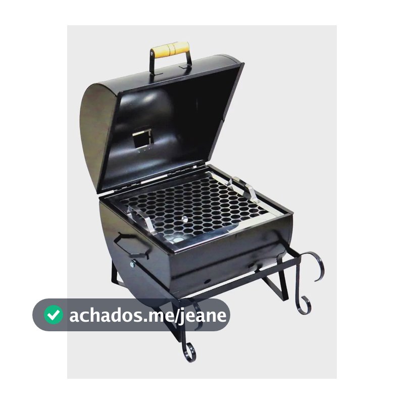 Churrasqueira Náutica Aço Com Grelha Inox 34x30x30cm Preta