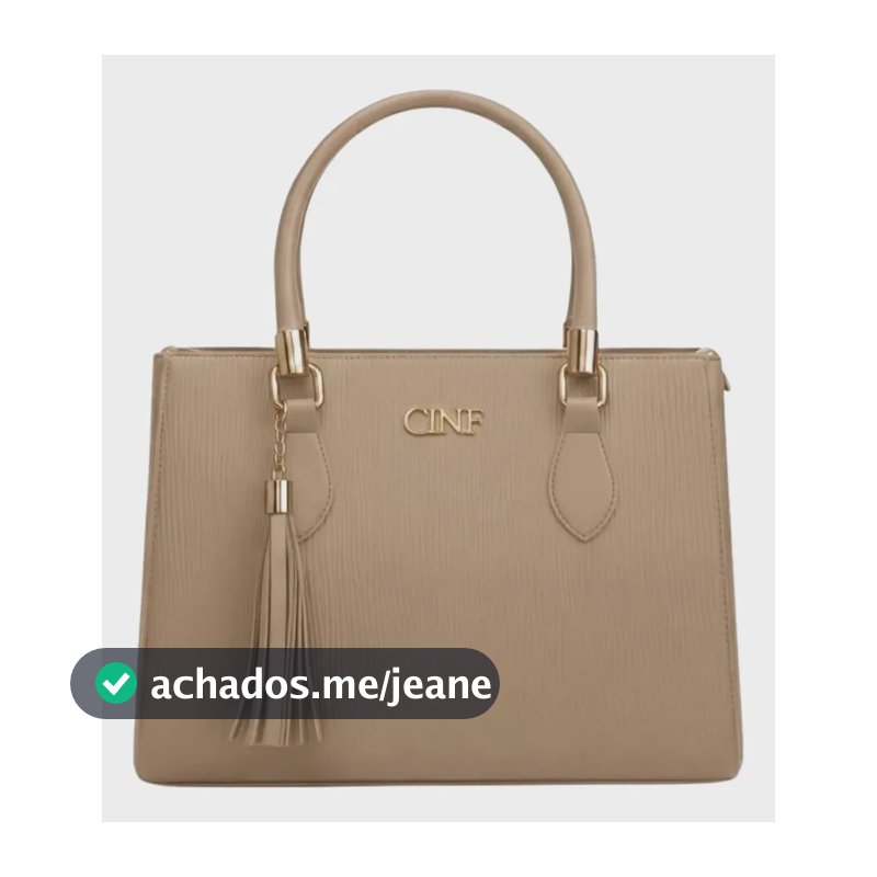 Bolsa Feminina Média Transversal Tote De Mão Cor Amêndoa