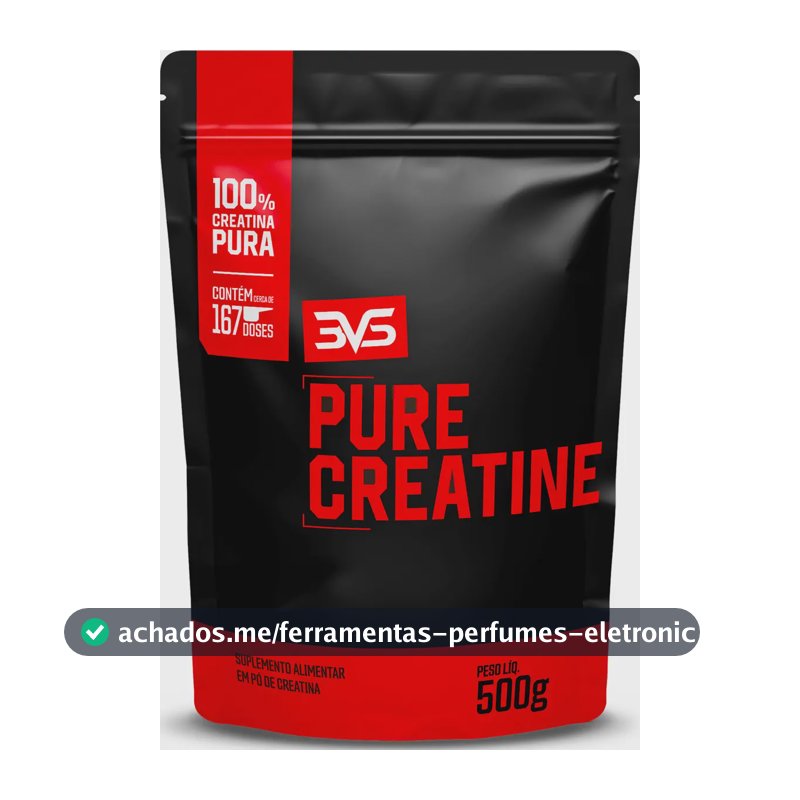 CREATINA MONOHIDRATADA 500g - 100% Pura - 3VS Nutrition