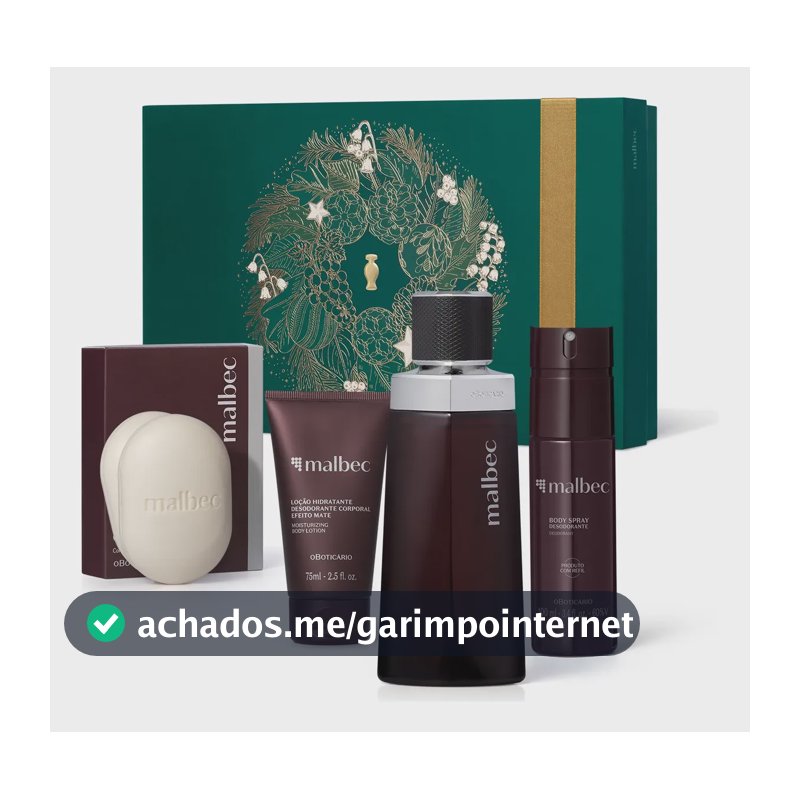 O Boticário Malbec Kit Presente (4 Itens)
