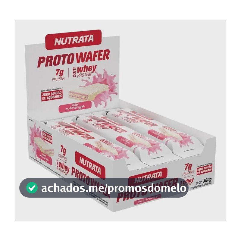 Nutrata Proto Wafer Display C/12 - Multi-sabores Sabor Morango