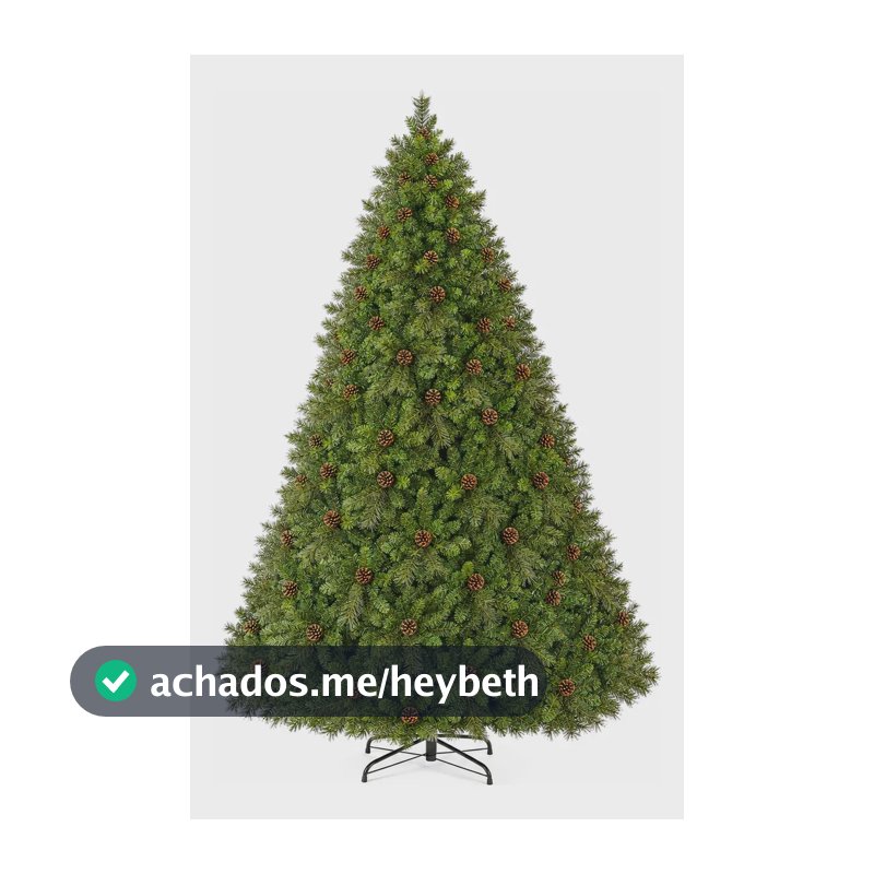 Árvore De Natal Pinheiro 240cm 1205 Galhos Cheia Com Pinhas Verde