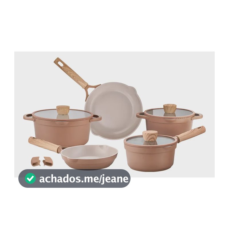 Jogo De Panelas C L Duna 5 Peças Indução Terracota Brinox