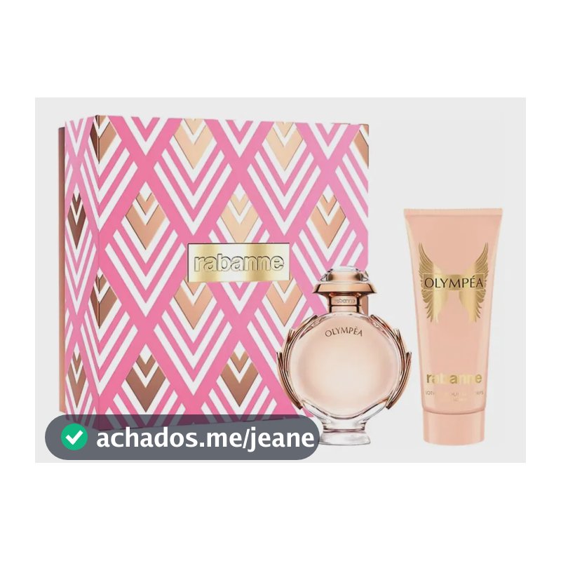 Kit Presente Rabanne Olympéa Eau de Parfum - Compre perfume 80ml eganhe hidratante - Perfume feminino