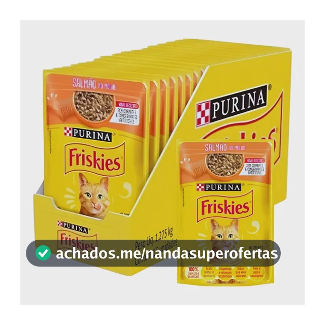 Purina Friskies Gato Adulto Sachês Salmão 85g - 15 Unid