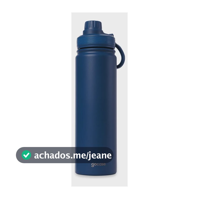 Garrafa Térmica Gocase Fresh Inox Parede Dupla Isolada 650ml Cor Azul