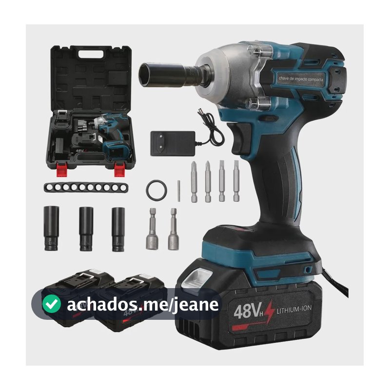 Chave De Impacto A Bateria 48v Profissional Azul 48v