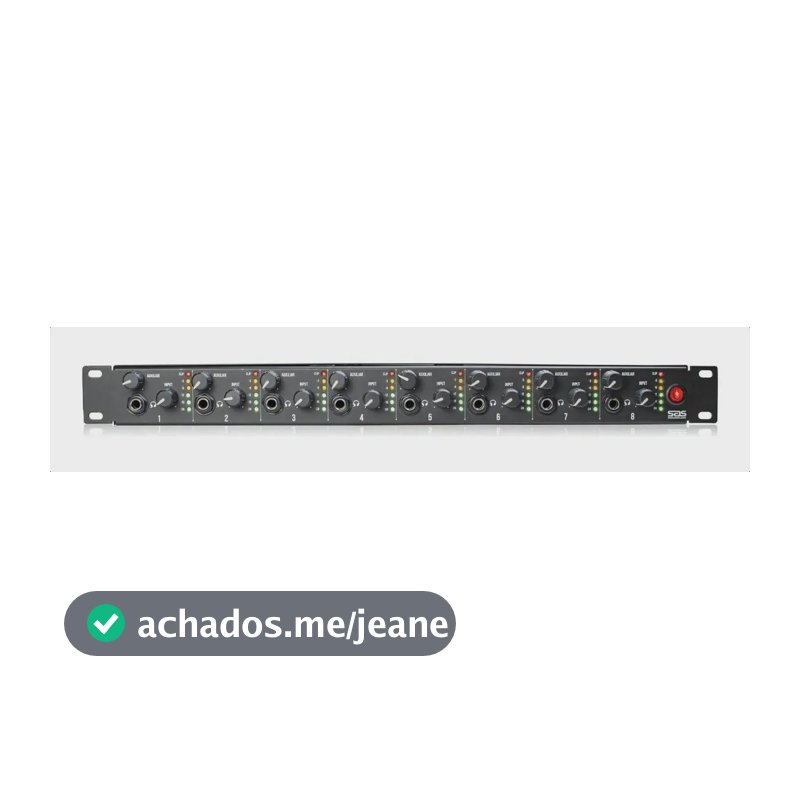 Amplificador De Fone 8 Canais Santo Angelo Af8 Com
