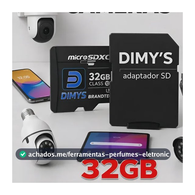 Cartão De Memória 32gb Câmera Comp/ Icsee Yoosee Mibo Tapo Segurança Microsd Celular Tablet Drone Original Dimy's Bath Home