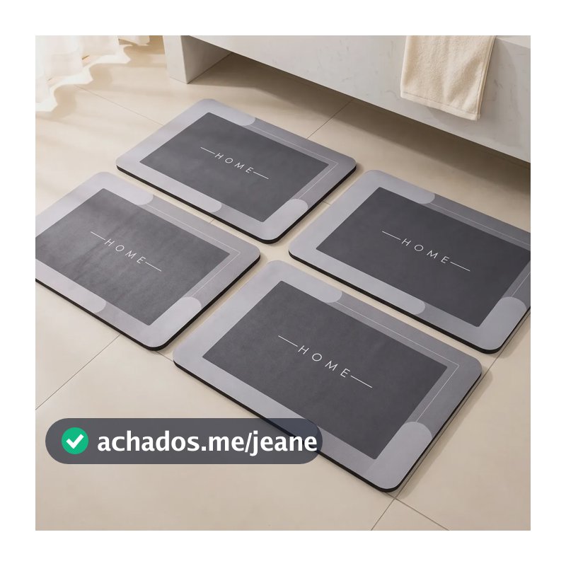 Kit 4 Tapetes Banheiro Antiderrapante Super Soft de Microfibra Luxena