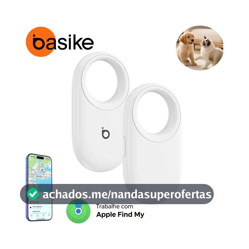 Mini Localizador Smart Air Tag Rastreador Gps Compativel App Buscar iPhone Apple Find My Ios Para Chaveiro Moto Veicular Pet Gato Bike Mala Carteira com Alarme de Som localizador de objetos