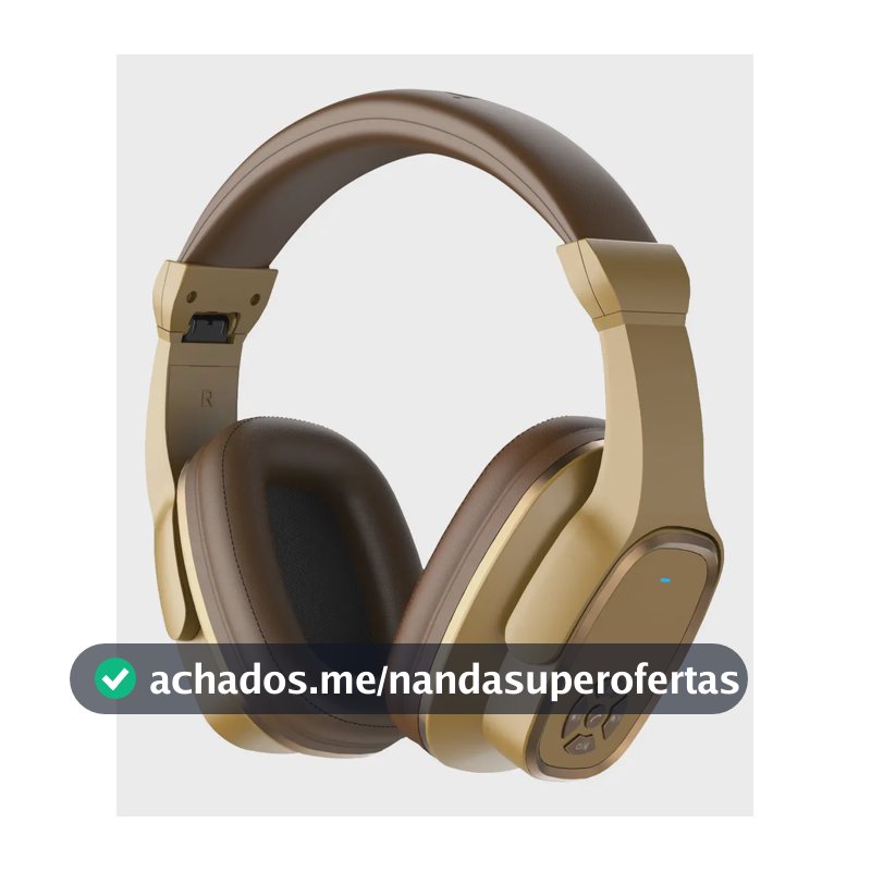 Fone de Ouvido Basike BA-FON6667 Over-ear Bluetooth Com 76h de Bateria, Microfone e Rádio FM