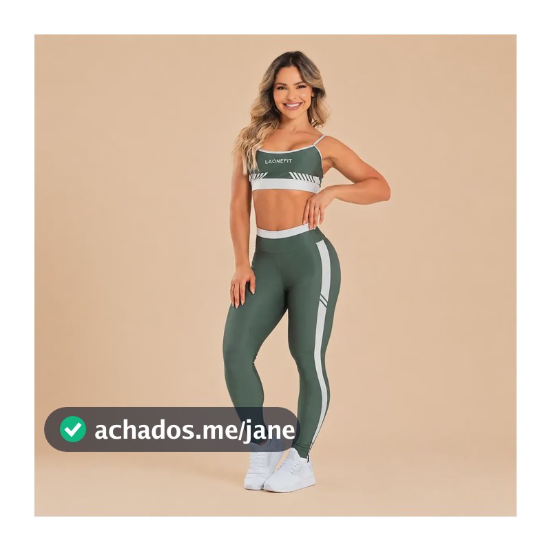 Conjunto Fitness Feminino Calça E Top - Laonefit Unica Conjunto Estampado M
