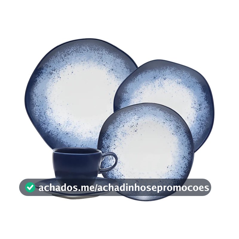 Aparelho de Jantar 20 peças Galapagos Ryo Oxford Porcelana