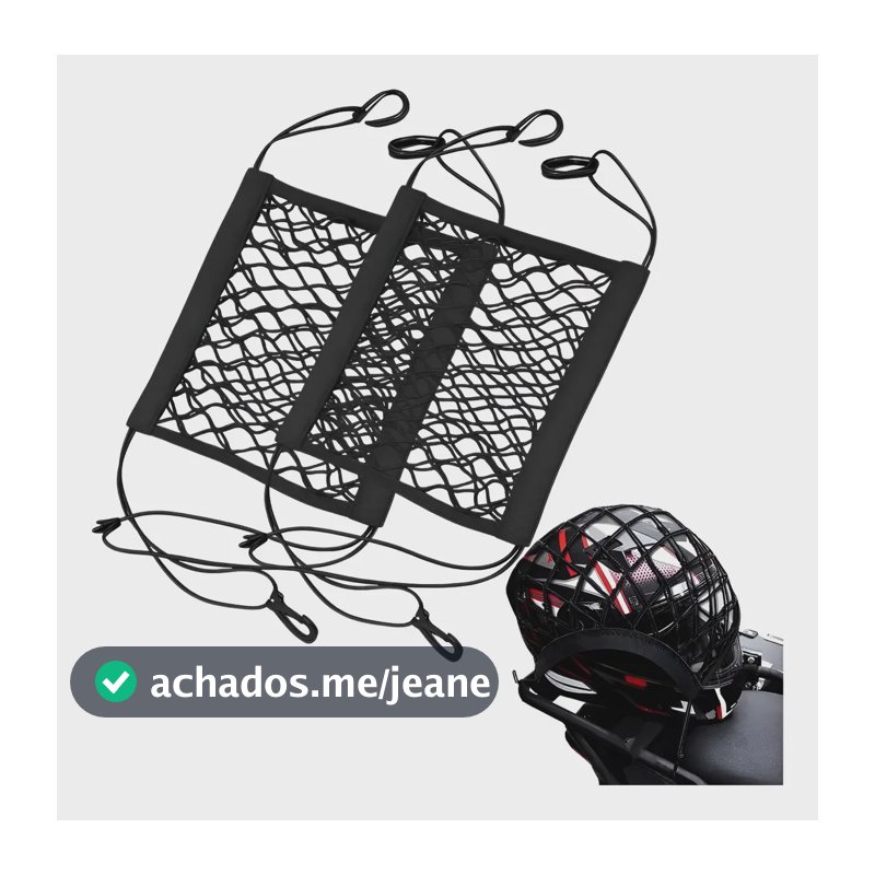 Kit 2 Redinha Aranha Moto Elastica Prende Capacete Bagageiro