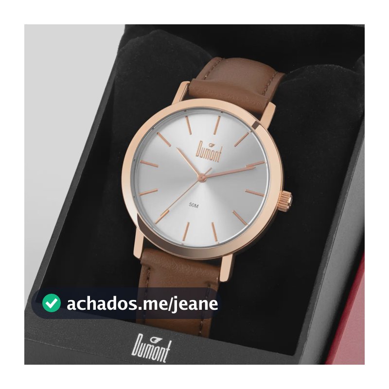 Relógio Dumont Masculino Traveller Rosé - Du2035mou/5k Marrom Rosé Prata